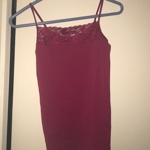 Red toned tank top from The Limited